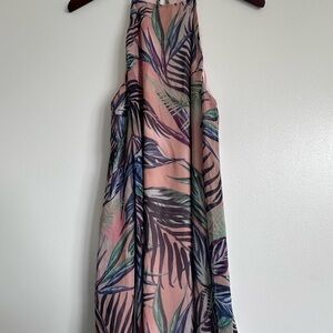 Show Me Your MuMu Tropical Print Mini Dress - Pink and Purple